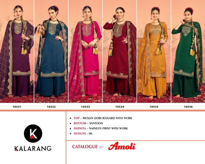 Amoli By Kalarang 10531-10536 Dress Material Catalog